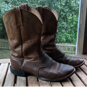 ARIAT Heritage Stockman Western Boot Leather Cowboy Boots Size 9.5D 10002247